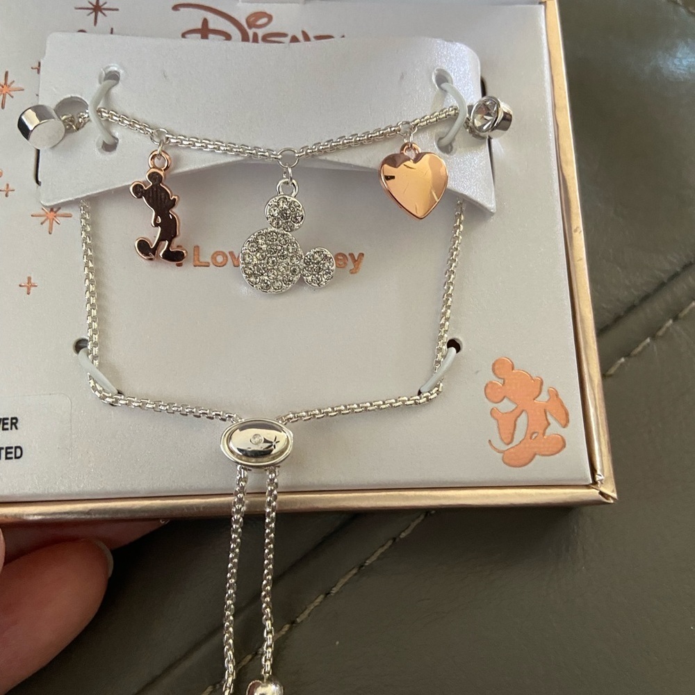 Disney silver plated adjustable bracelet